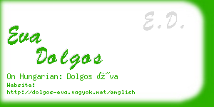 eva dolgos business card